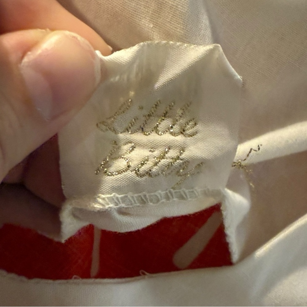 Vintage Little Bitty Girls Red Fish Dress Size 4T Nautical Patriotic Summer - Picture 3 of 3